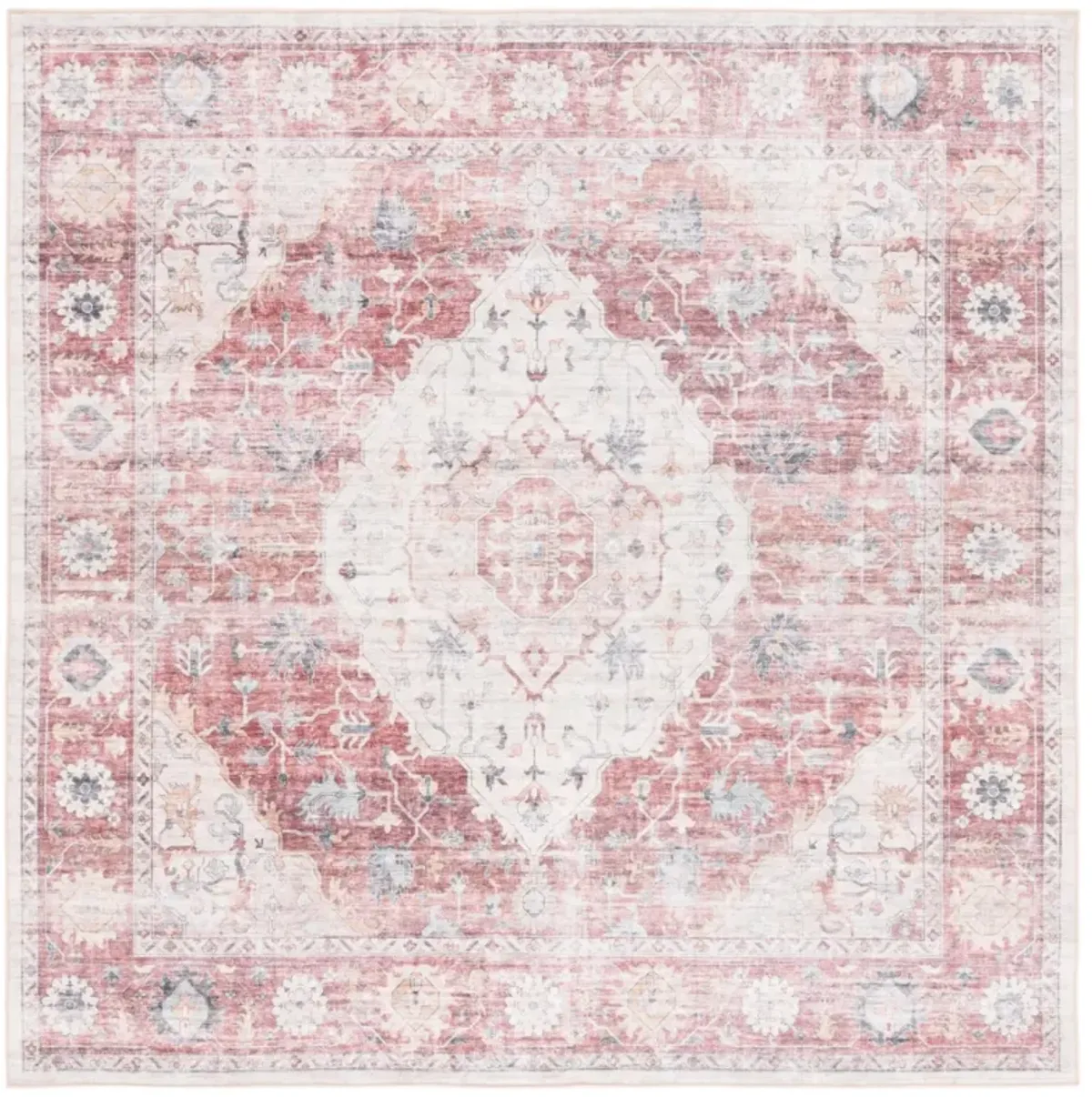 ARIZONA 517 LIGHT RED  6' x 6' Square Square Rug