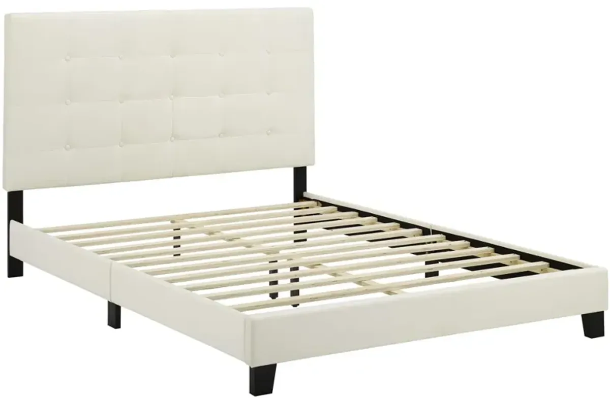 Melanie Tufted Button Upholstered Performance Platform Bed