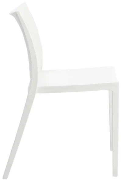 Leslie Stacking Side Chair in White - Set of 2