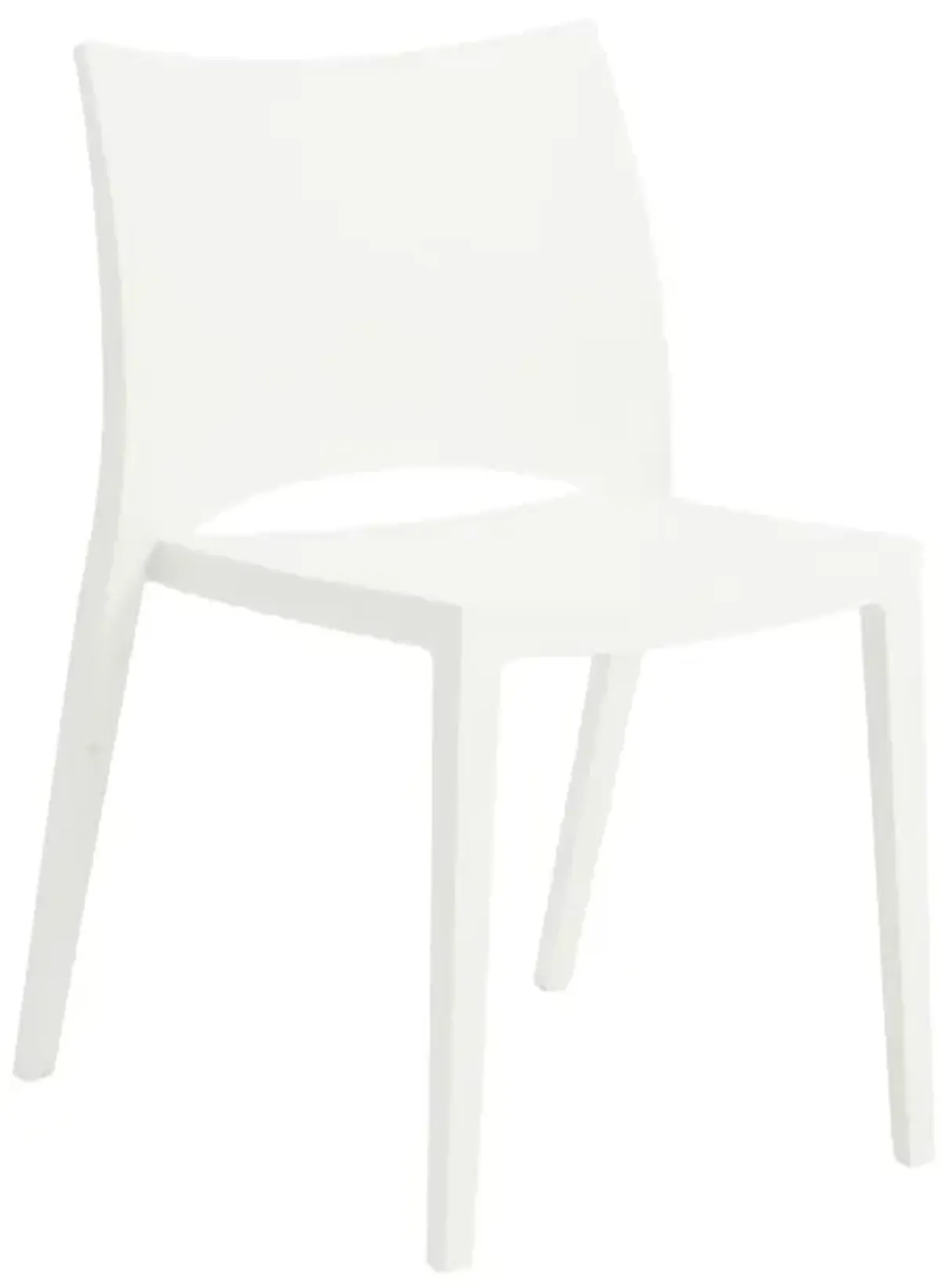 Leslie Stacking Side Chair in White - Set of 2