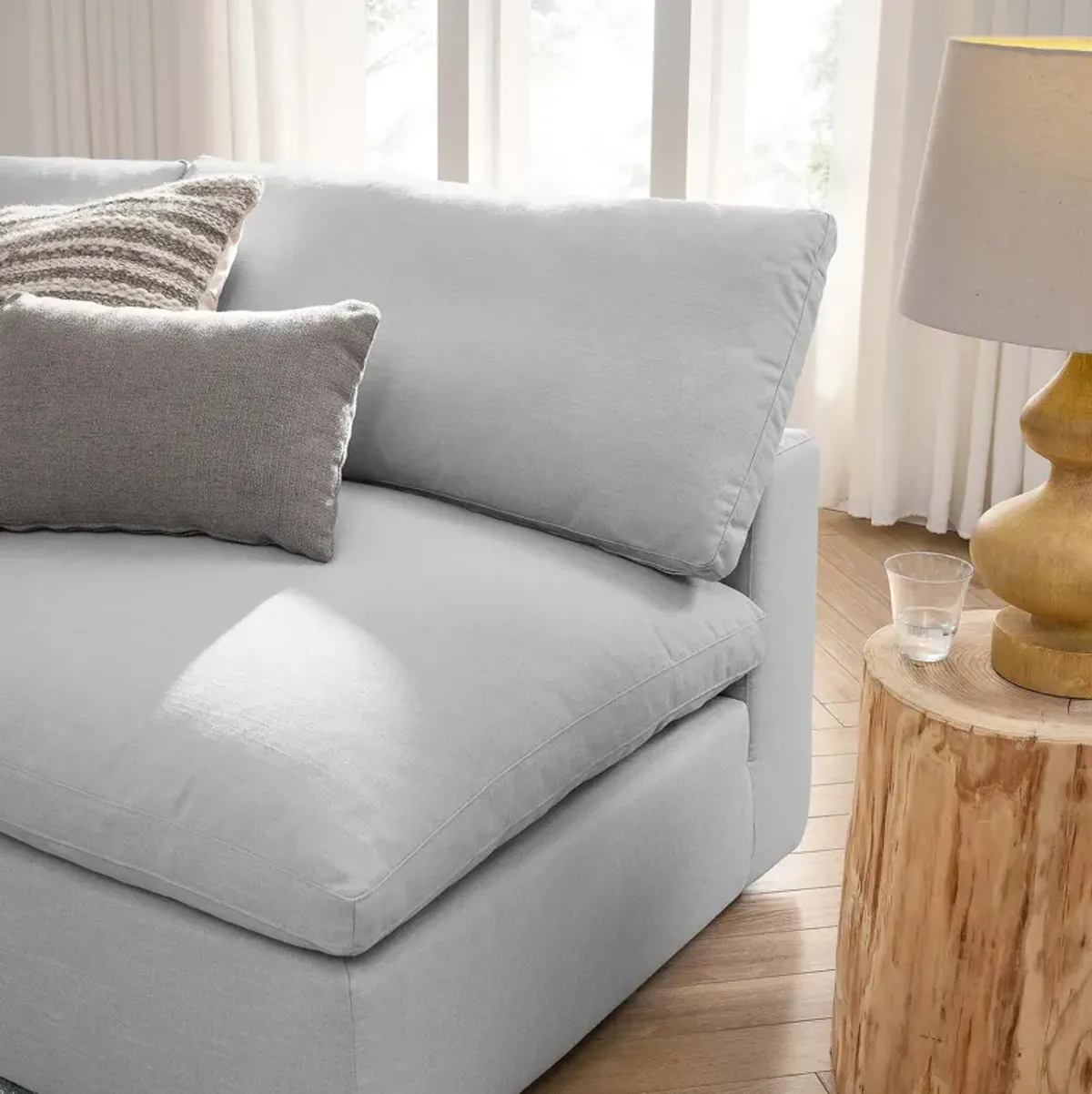 Commix Down Filled Overstuffed 5-Piece Armless Sectional