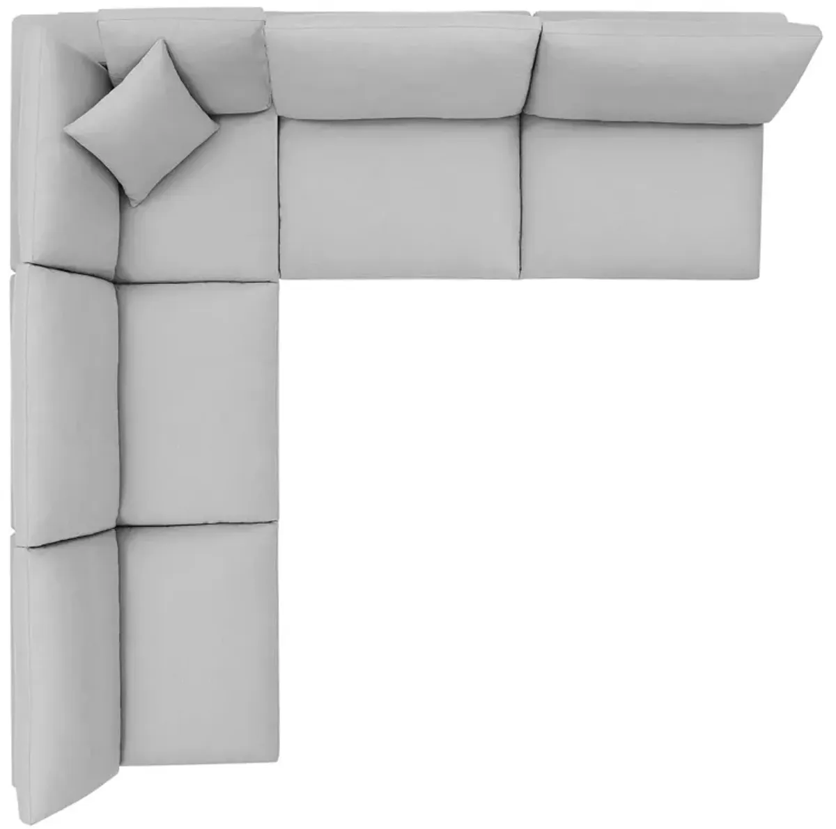 Commix Down Filled Overstuffed 5-Piece Armless Sectional