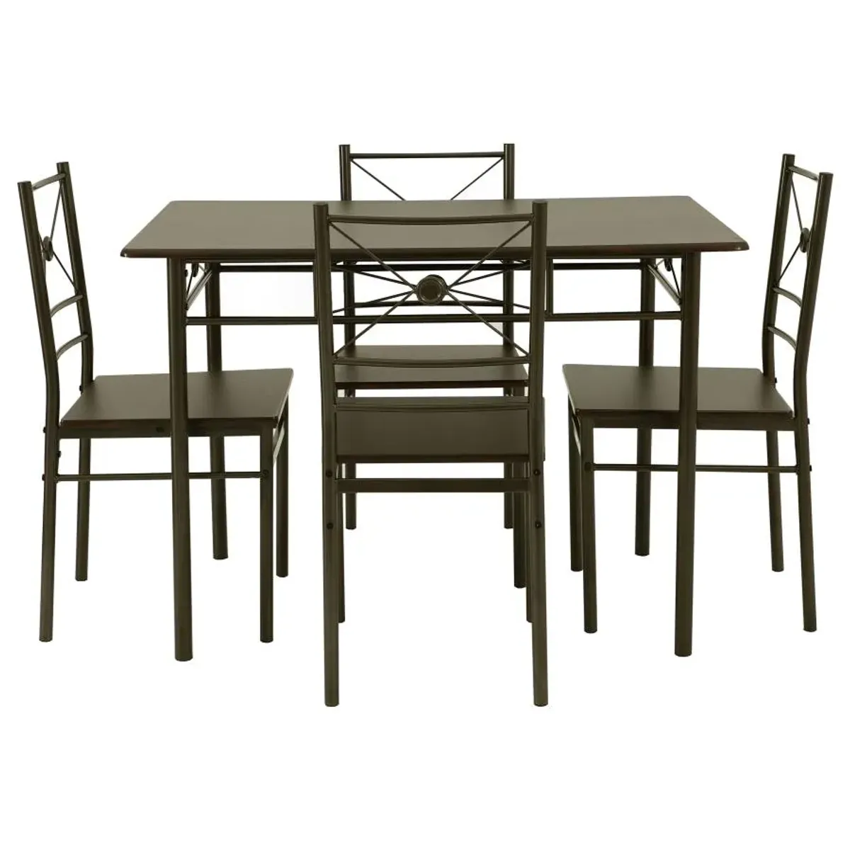 Anna 5-piece Rectangular Dining Set Dark Bronze