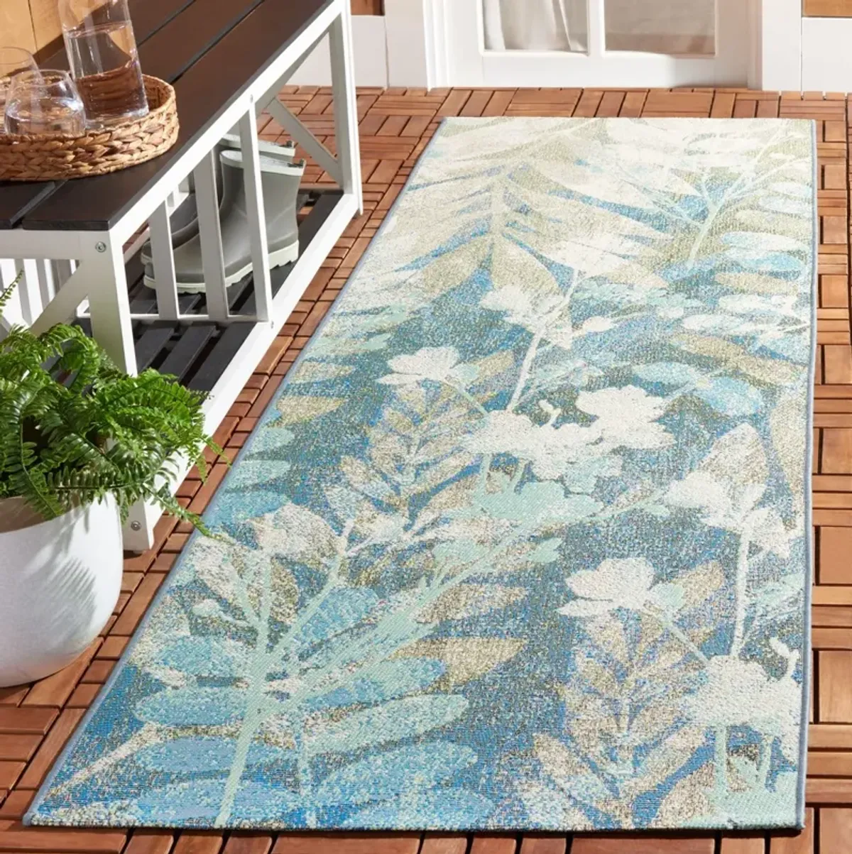 BARBADOS 541 Blue 2'-8' X 8' Runner Rug