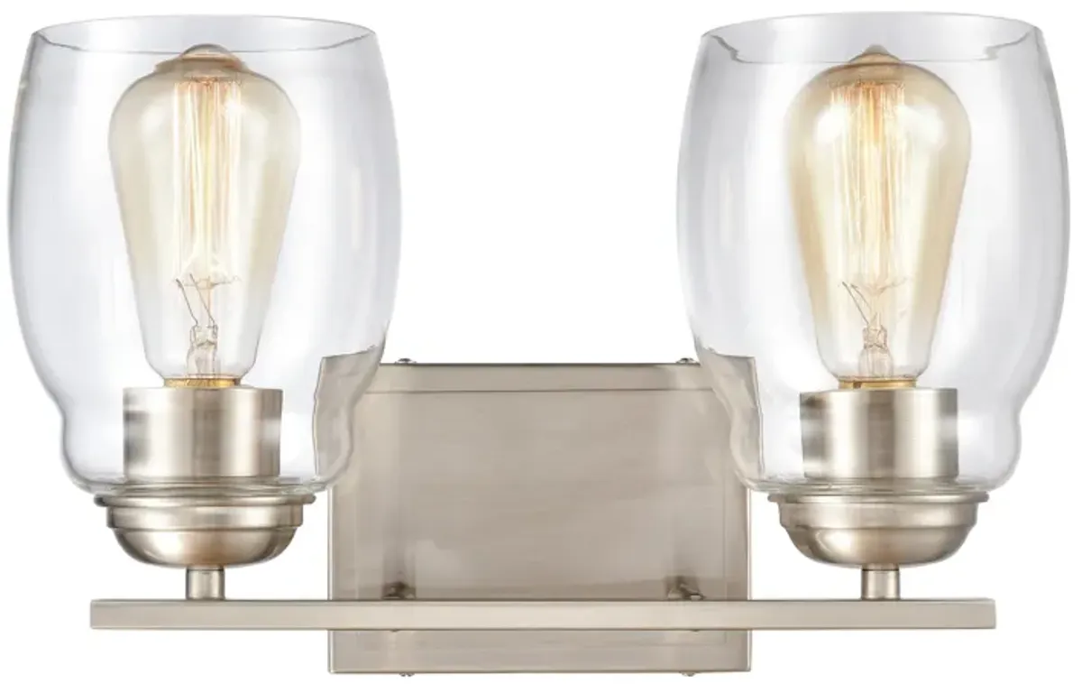 Calistoga 14" Wide 2-Light Vanity Light - Brushed Nickel