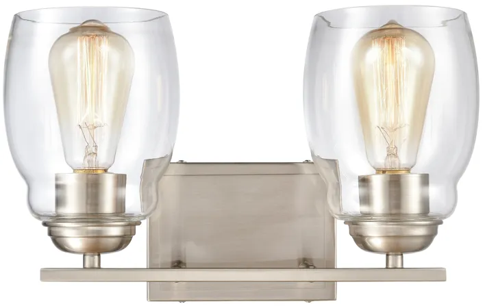 Calistoga 14" Wide 2-Light Vanity Light - Brushed Nickel