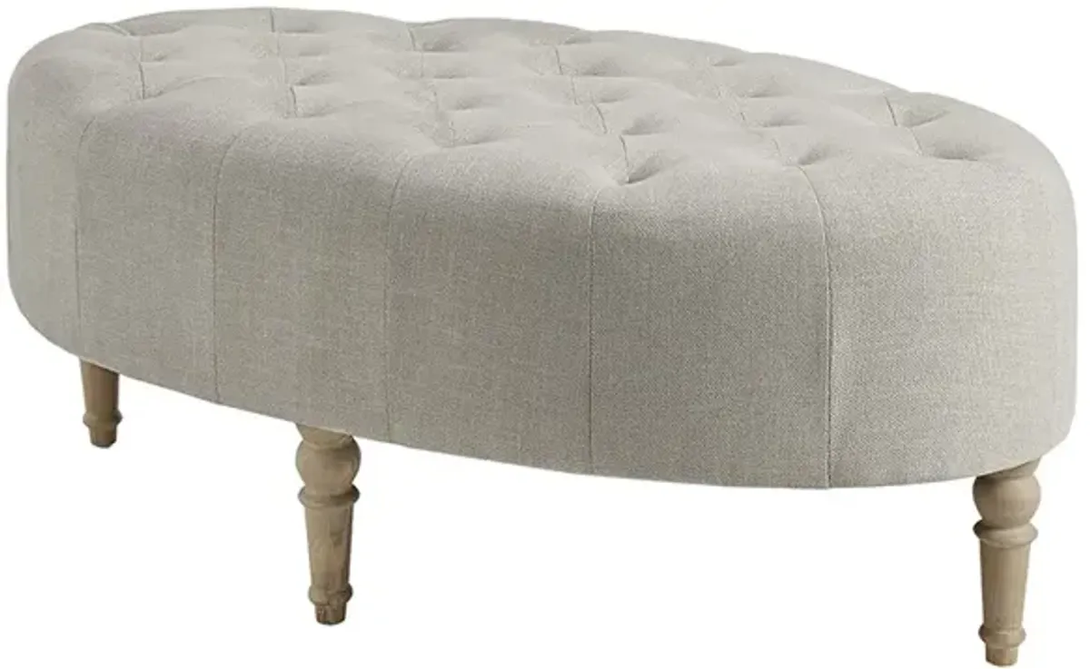 Martha Stewart Clara Linen Accent Ottoman