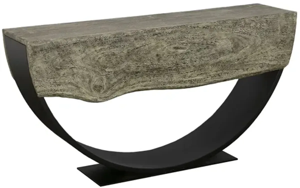 Arc Console Table, Gray Stone, Double Sided