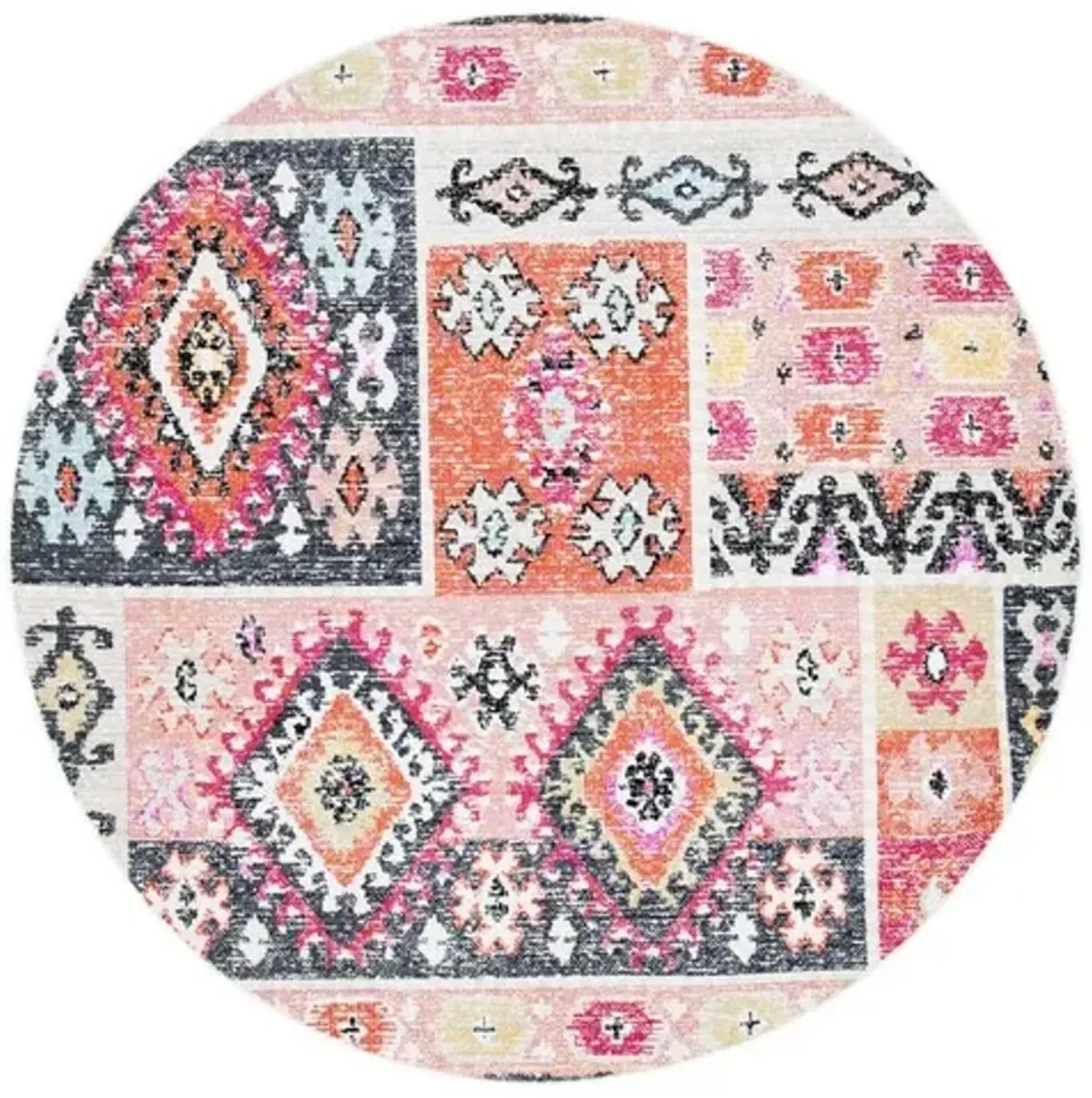 MONTAGE Collection MTG221J-7R Aqua / Fuchsia 6'-7" X 6'-7" Round