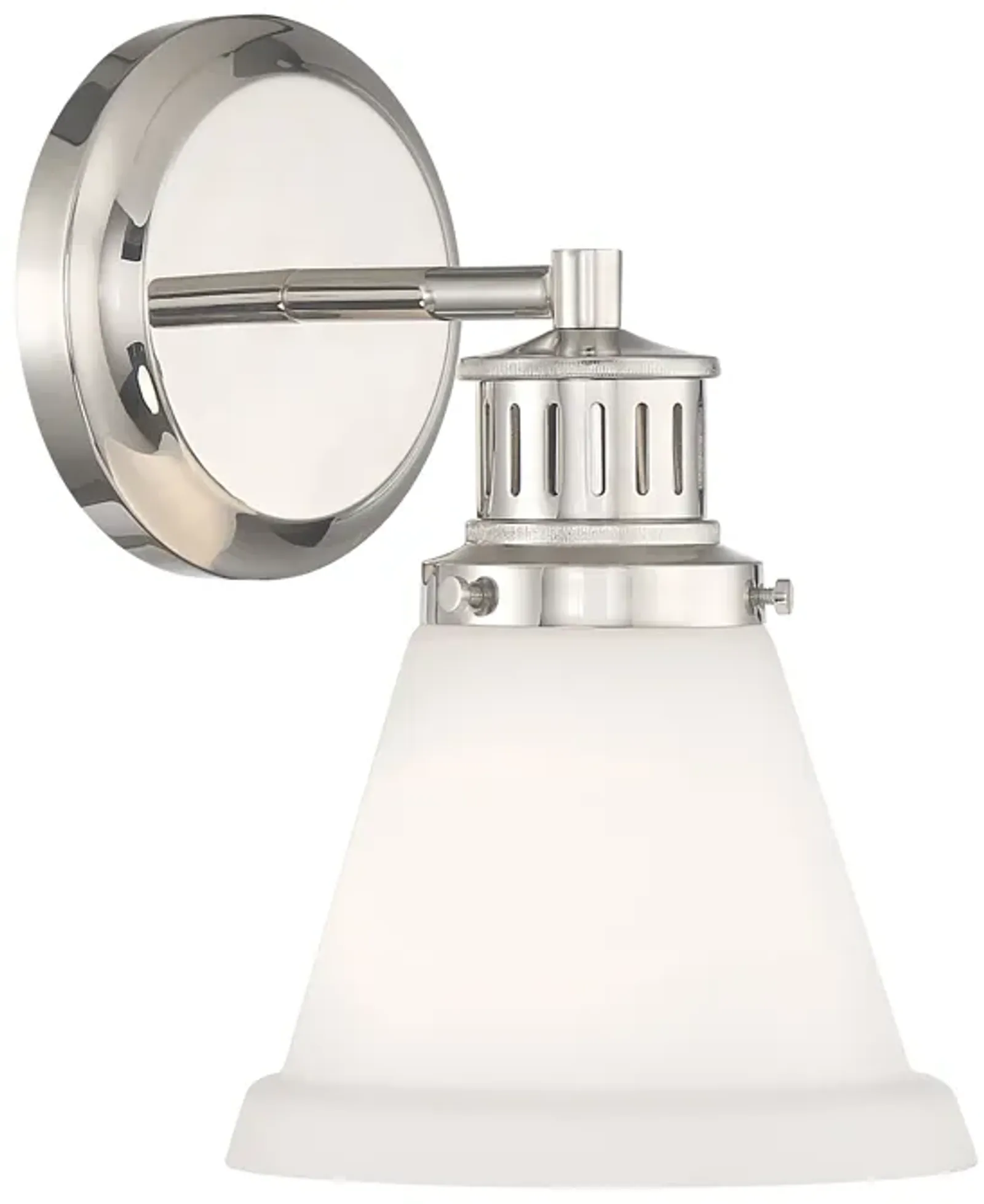 Alden Bath Light - Polished Nickel, Matte Opal