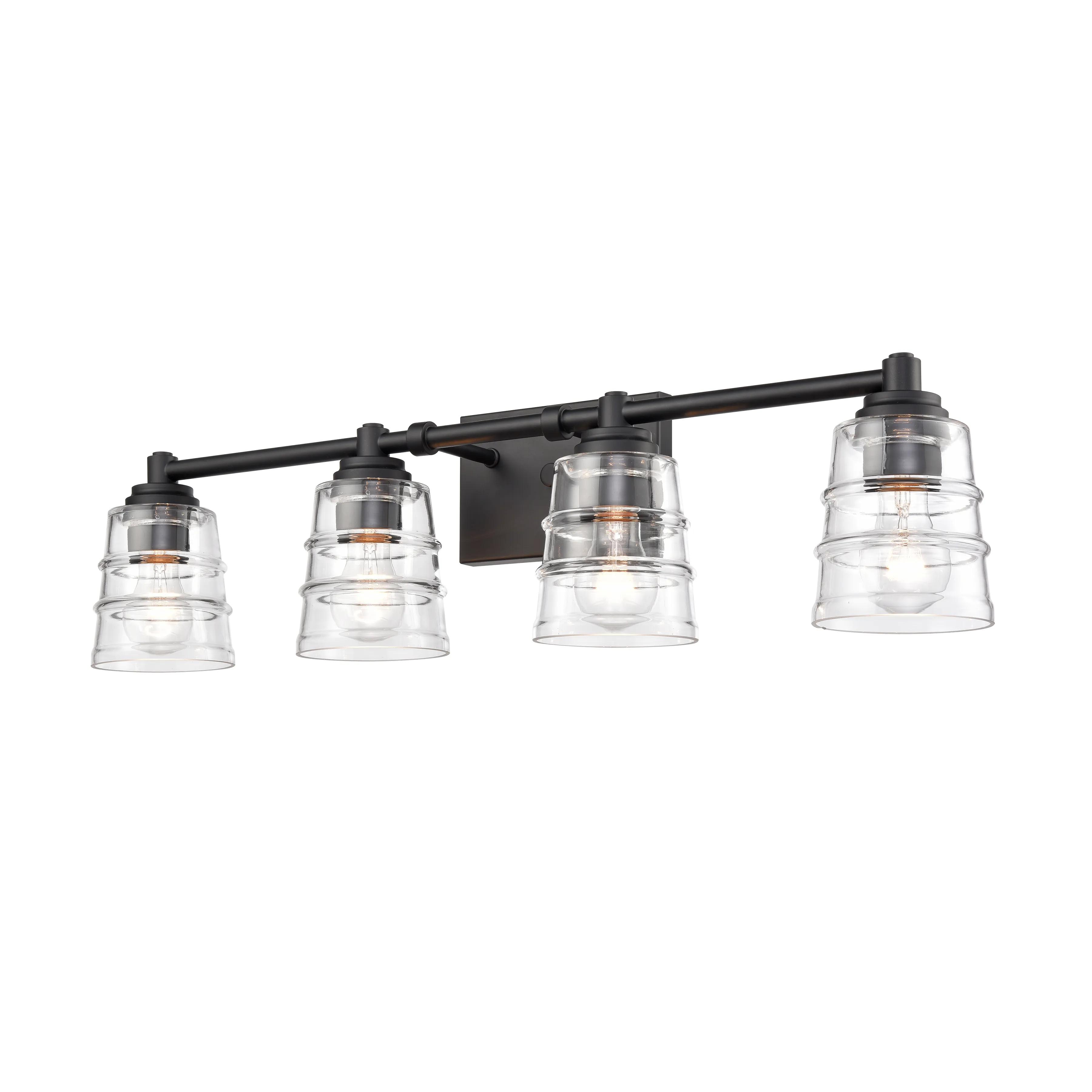 Pulsate 30.25" Wide 4-Light Vanity Light - Matte Black