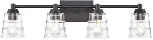 Pulsate 30.25" Wide 4-Light Vanity Light - Matte Black