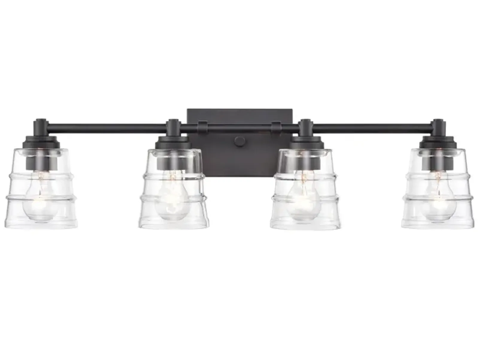 Pulsate 30.25" Wide 4-Light Vanity Light - Matte Black