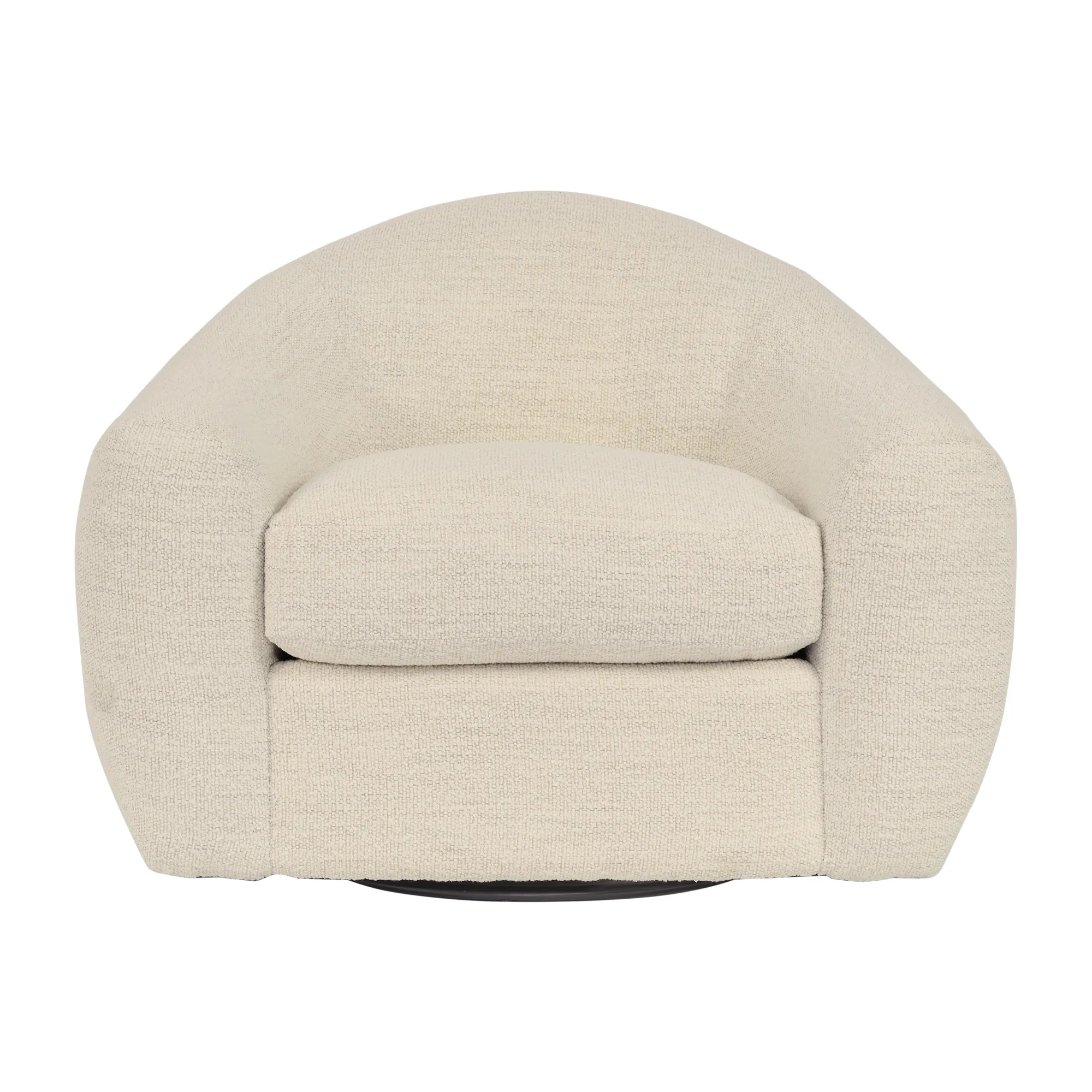 Molly Upholstered Swivel Accent Chair in Pearl