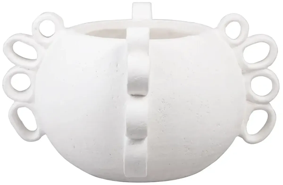 Rinko Wide Vase - White