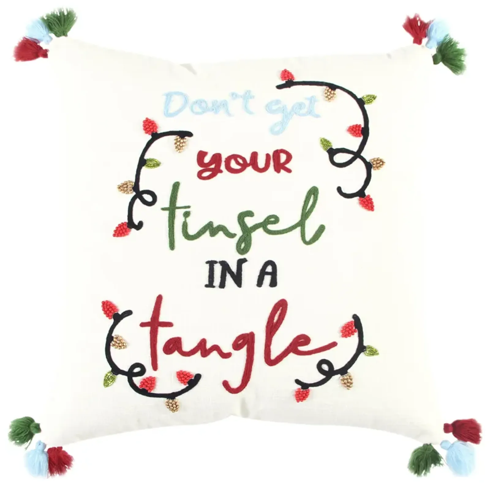 HOLIDAY 2021 Sentiment Red Pillow