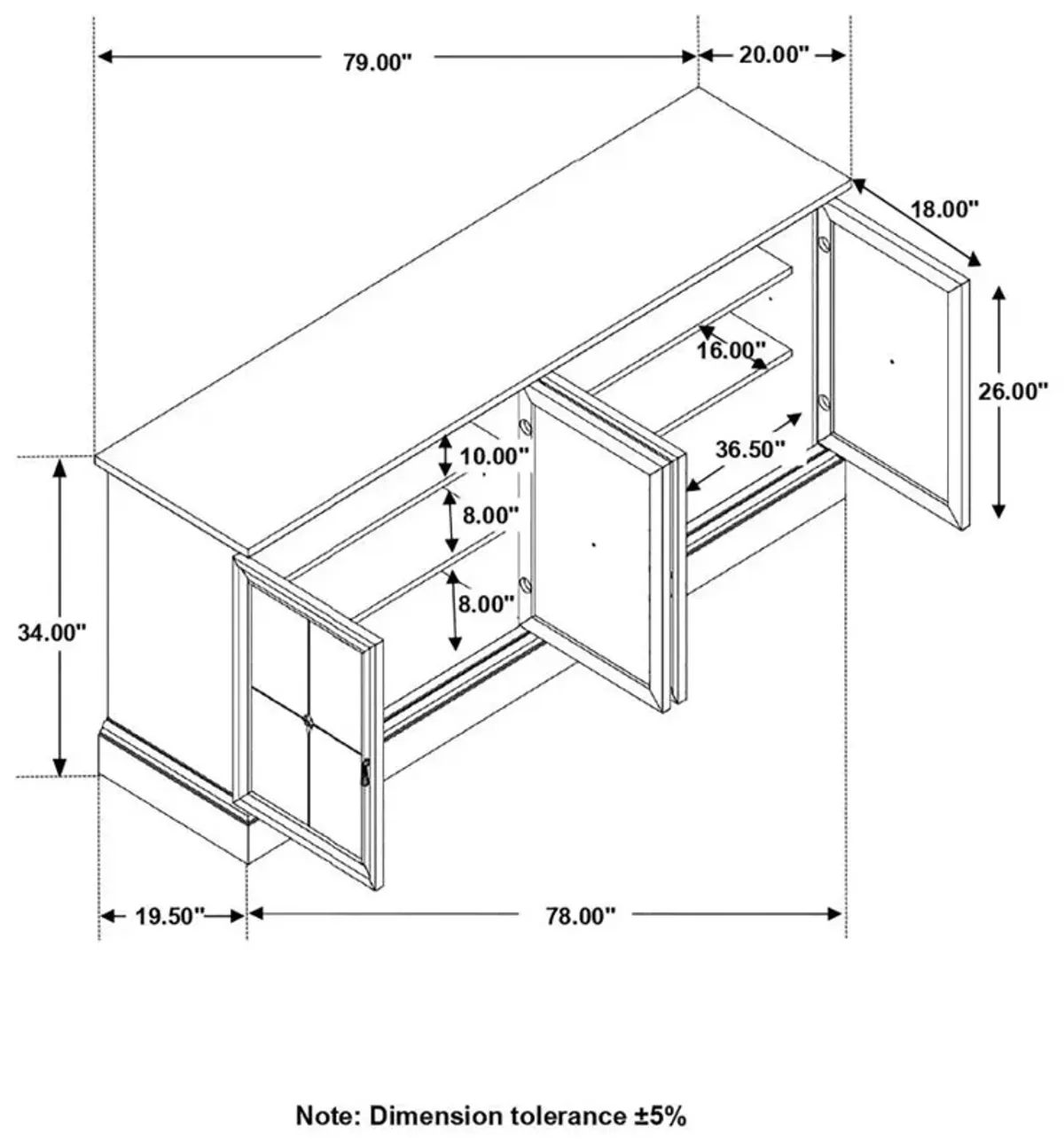 Brockway 4-door Server Antique Java