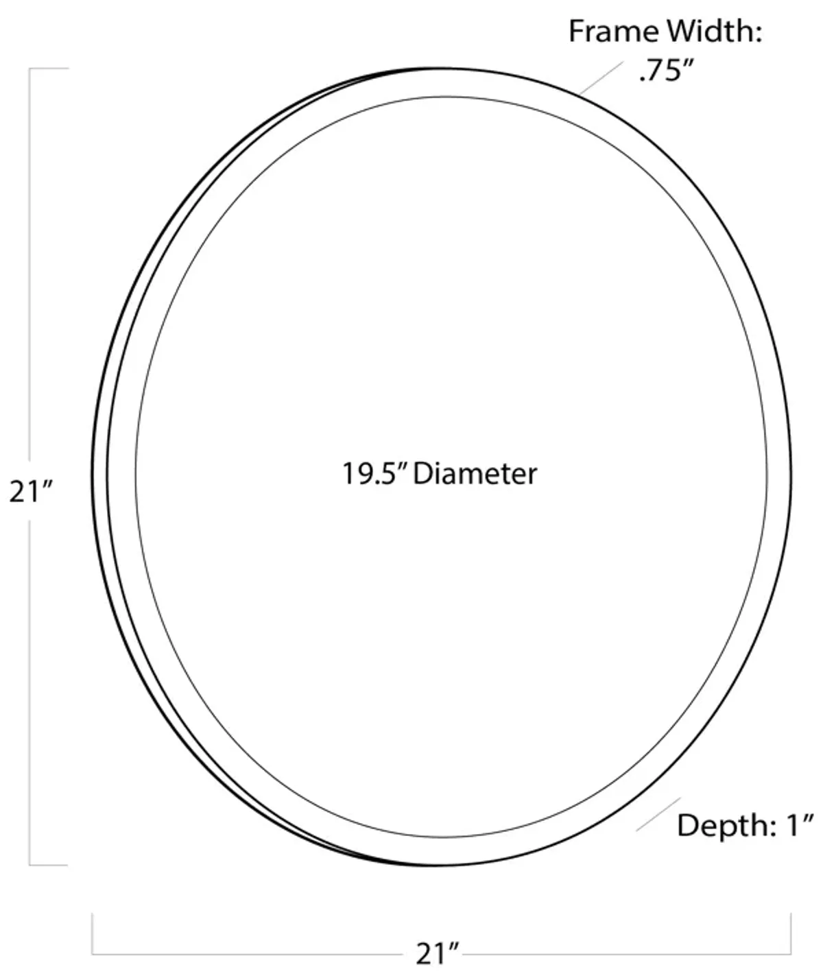 Doris Round Steel Mirror 