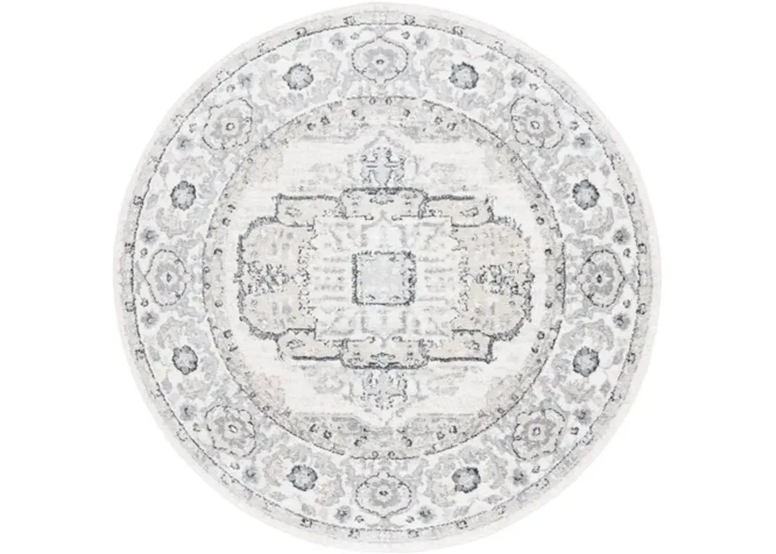 LAYLA 111 Grey 6'-7' X 6'-7' Round Round Rug