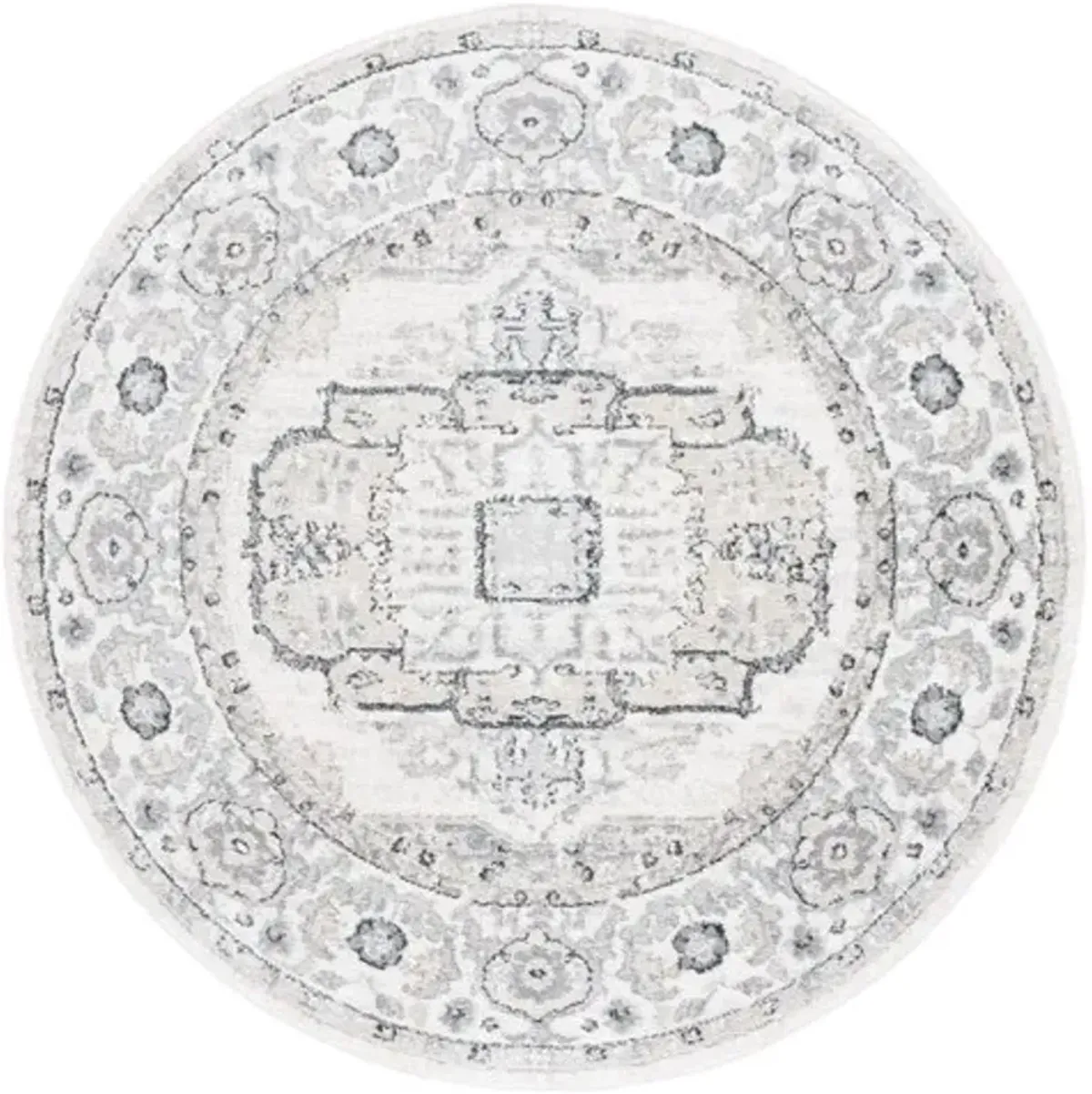 LAYLA 111 Grey 6'-7' X 6'-7' Round Round Rug