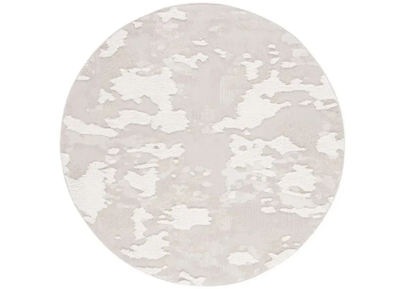 TRENDS 100 Beige 3' X 3' Round Round Rug