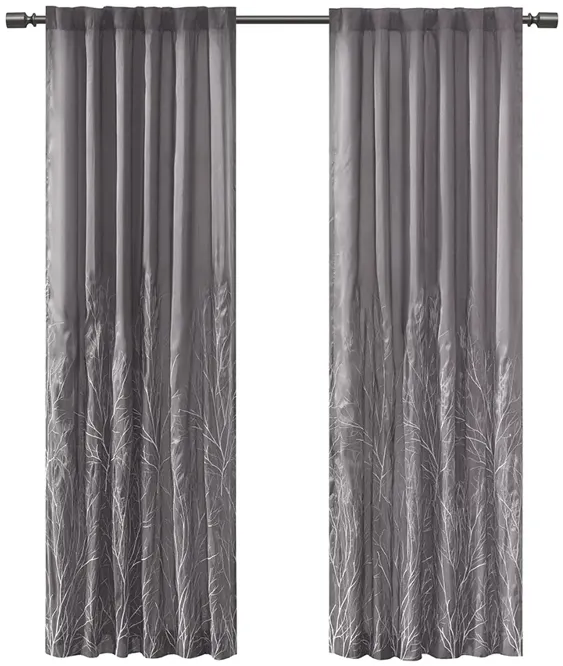 Madison Park Andora Grey Curtain Panel