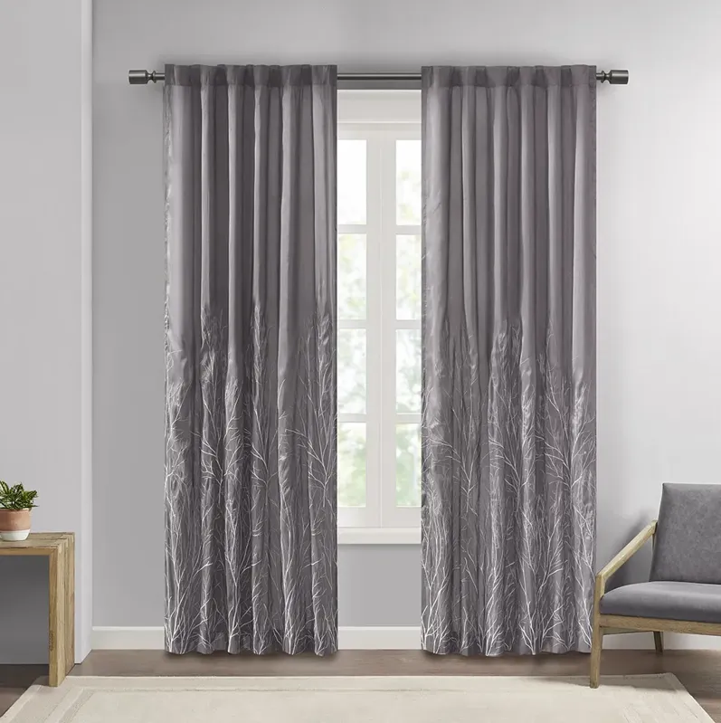 Madison Park Andora Grey Curtain Panel