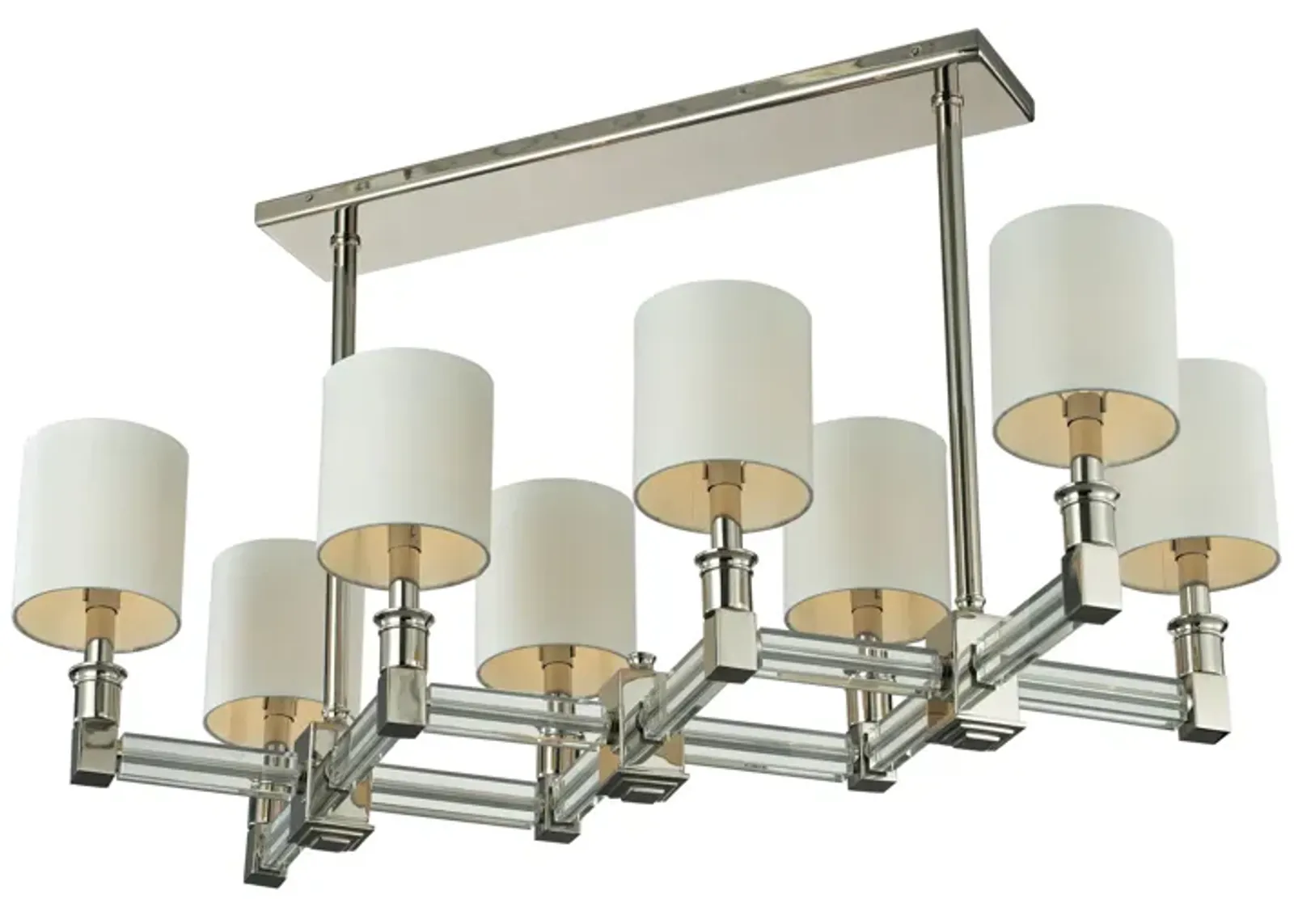 Berwick 32'' Wide 8-Light Linear Chandelier - Polished Nickel