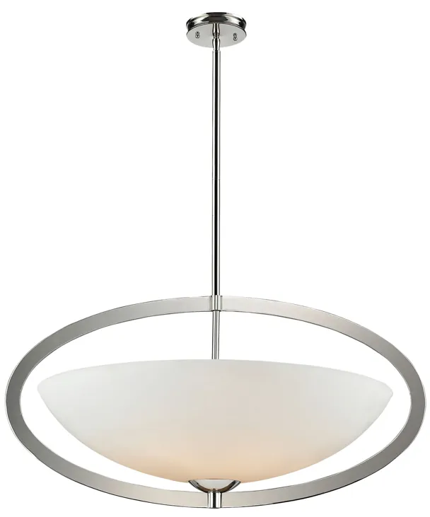 Dione 37" Wide 6-Light Pendant - Polished Nickel