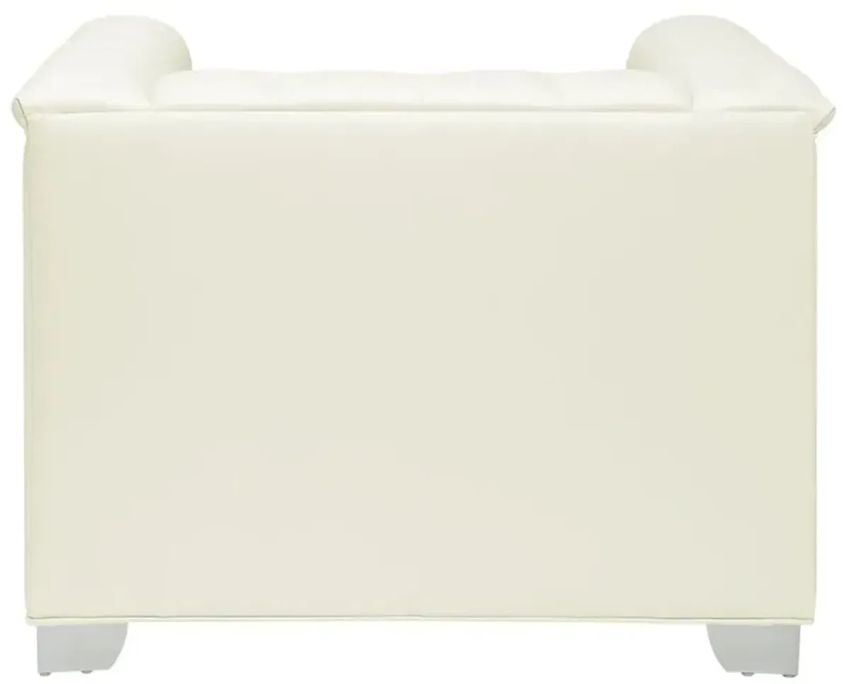 Chaviano Tufted Upholstered Chair Pearl White