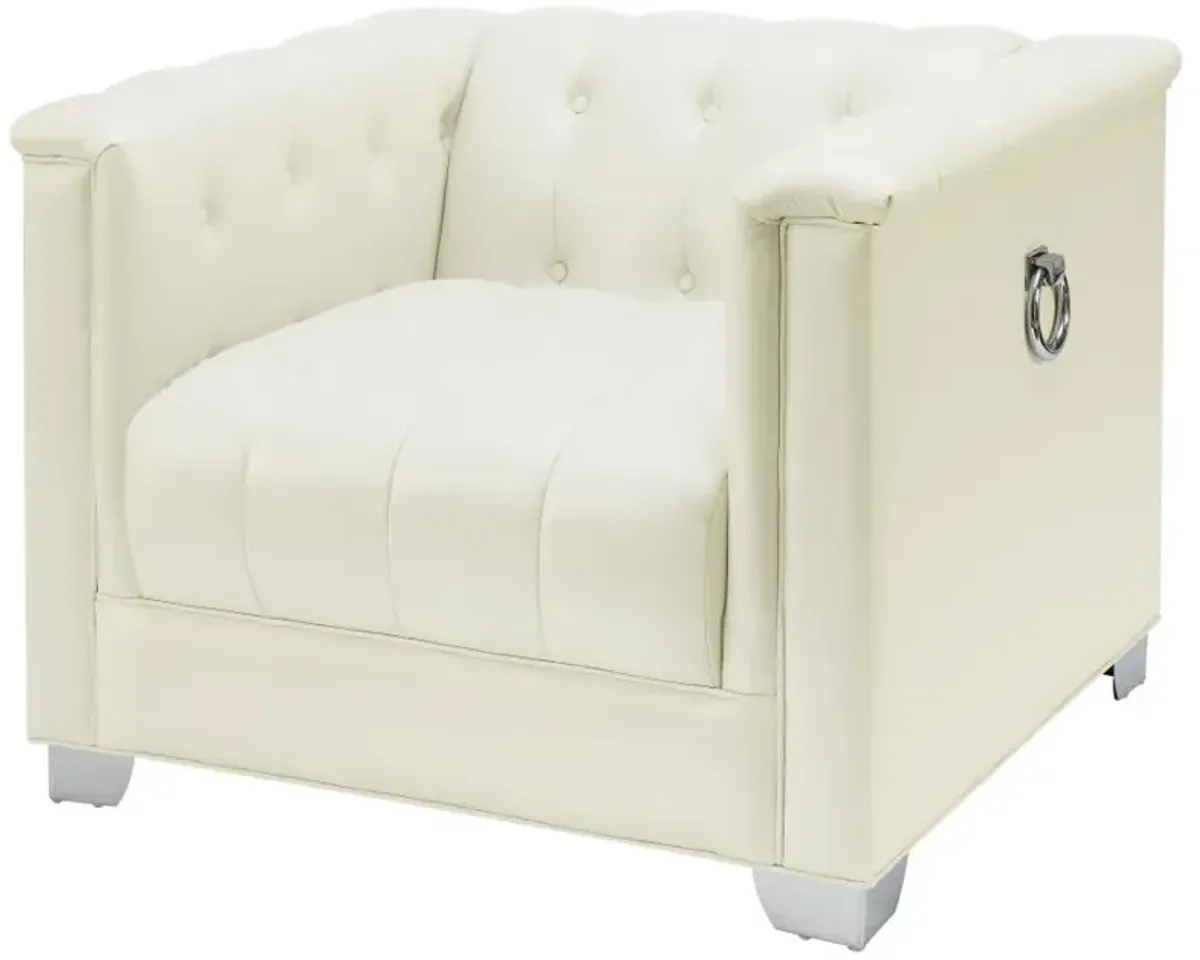 Chaviano Tufted Upholstered Chair Pearl White