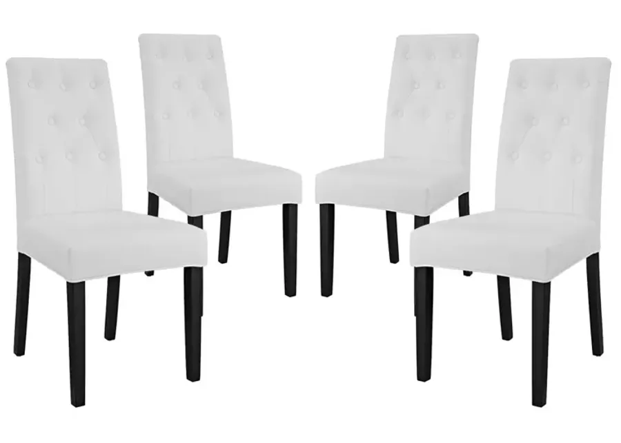 Confer Dining Side Chair Vinyl Set of 4