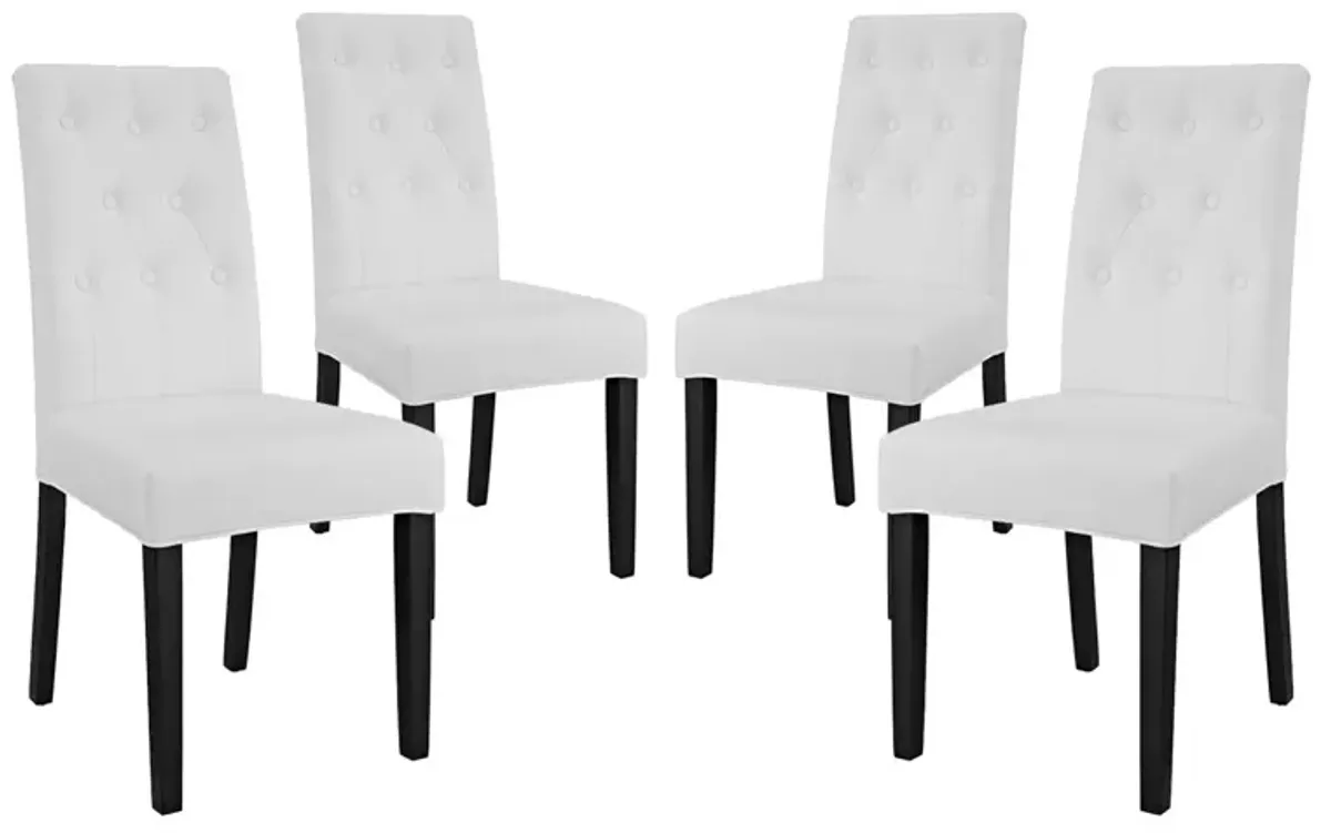 Confer Dining Side Chair Vinyl Set of 4