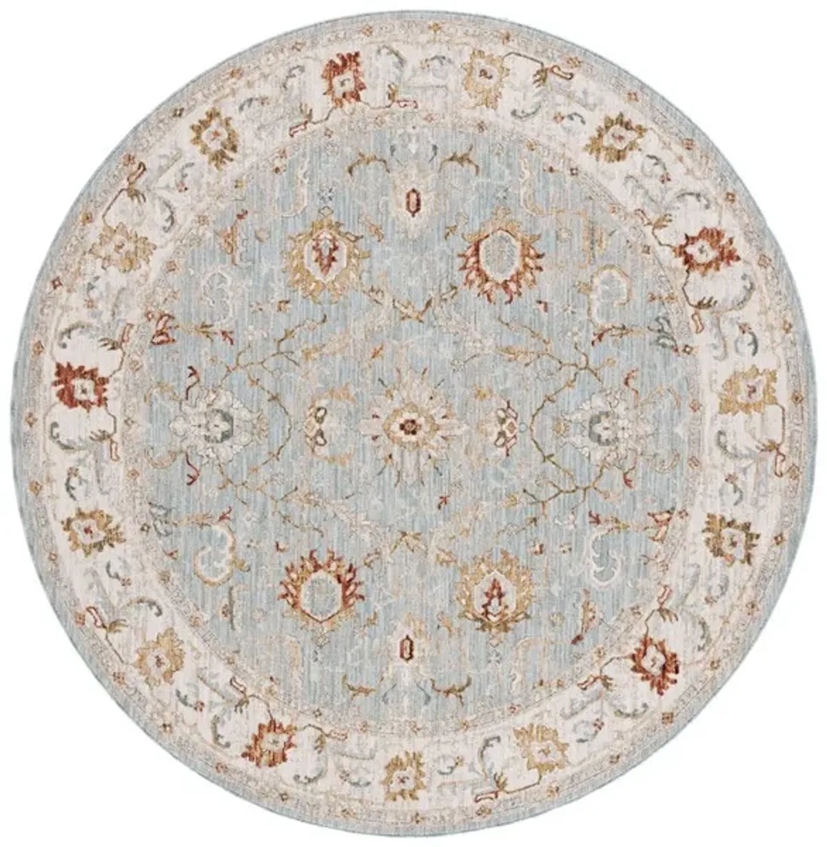 HAMILTON 102 Blue 6'-7' X 6'-7' Round Round Rug