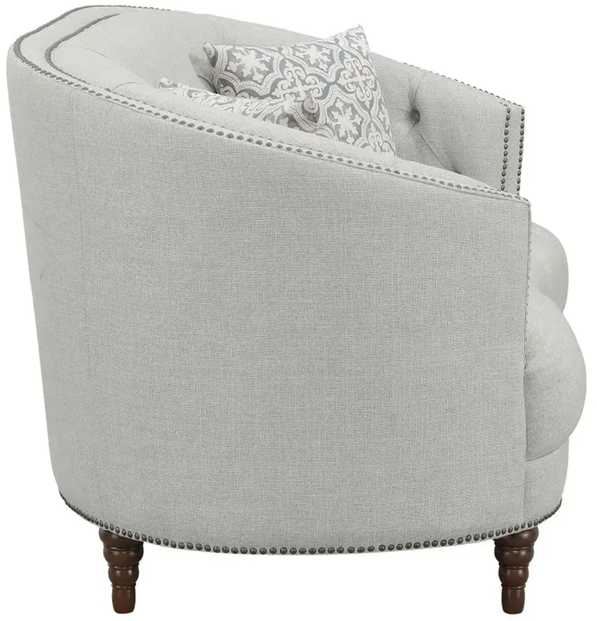 Avonlea Upholstered Tufted Living Room Set Grey