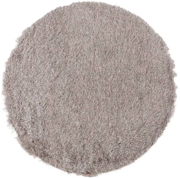 PARIS SHAG Brown 5' X 5' Round Round Rug