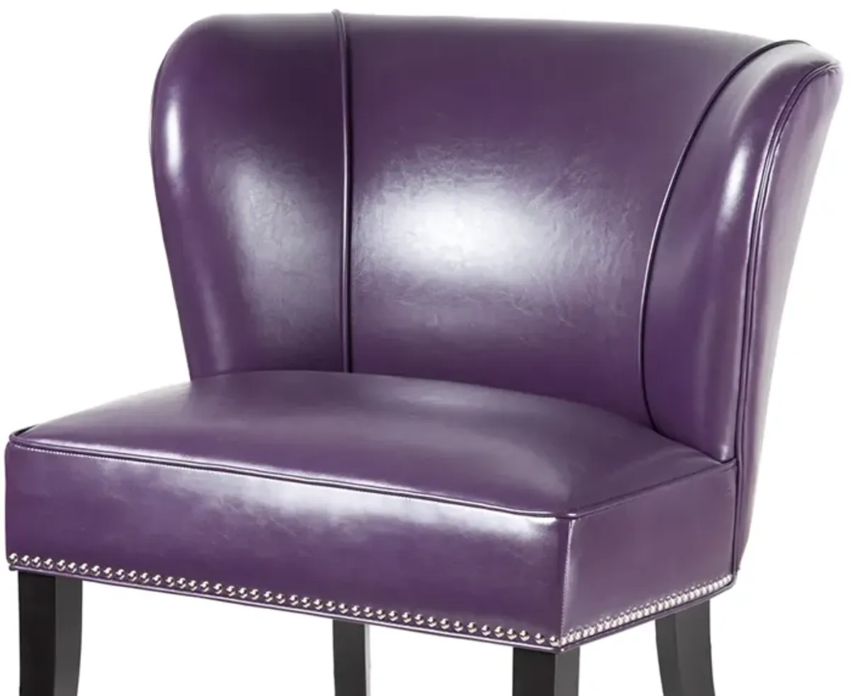 Madison Park Hilton Purple Armless Accent Chair