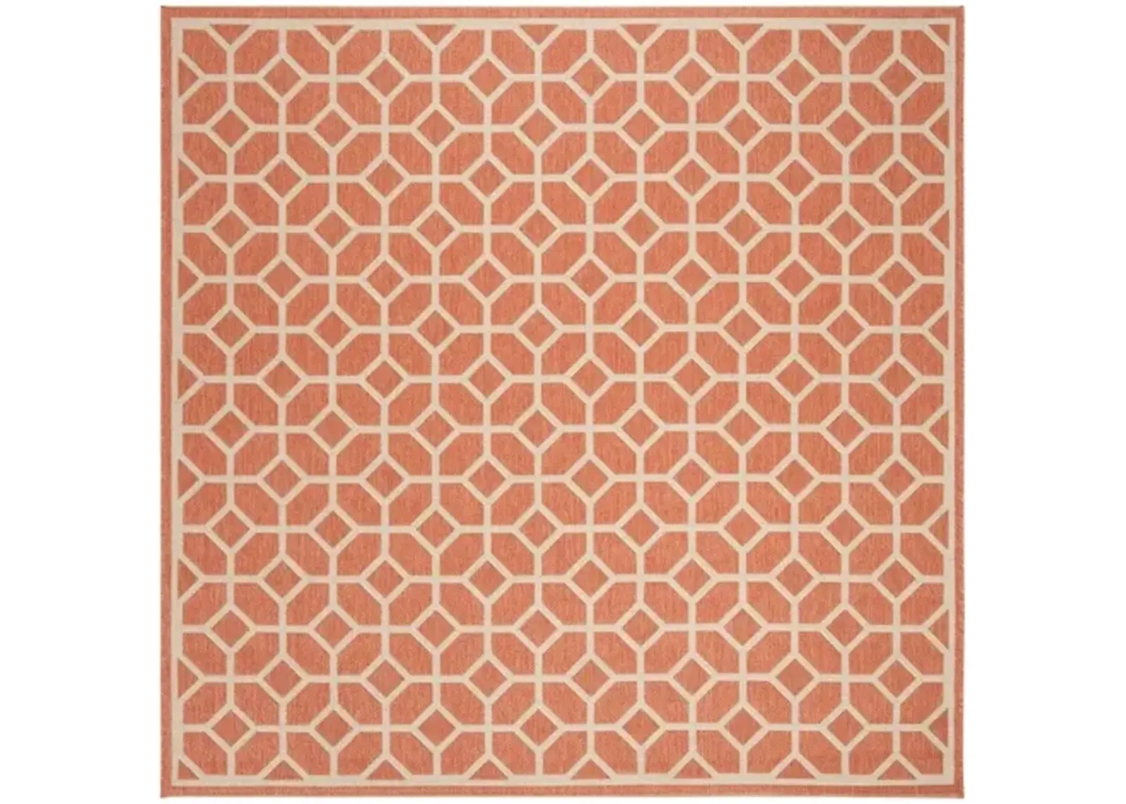 LINDEN 127 Collection LND127P-6SQ Rust / Creme 6'-7" X 6'-7" Square