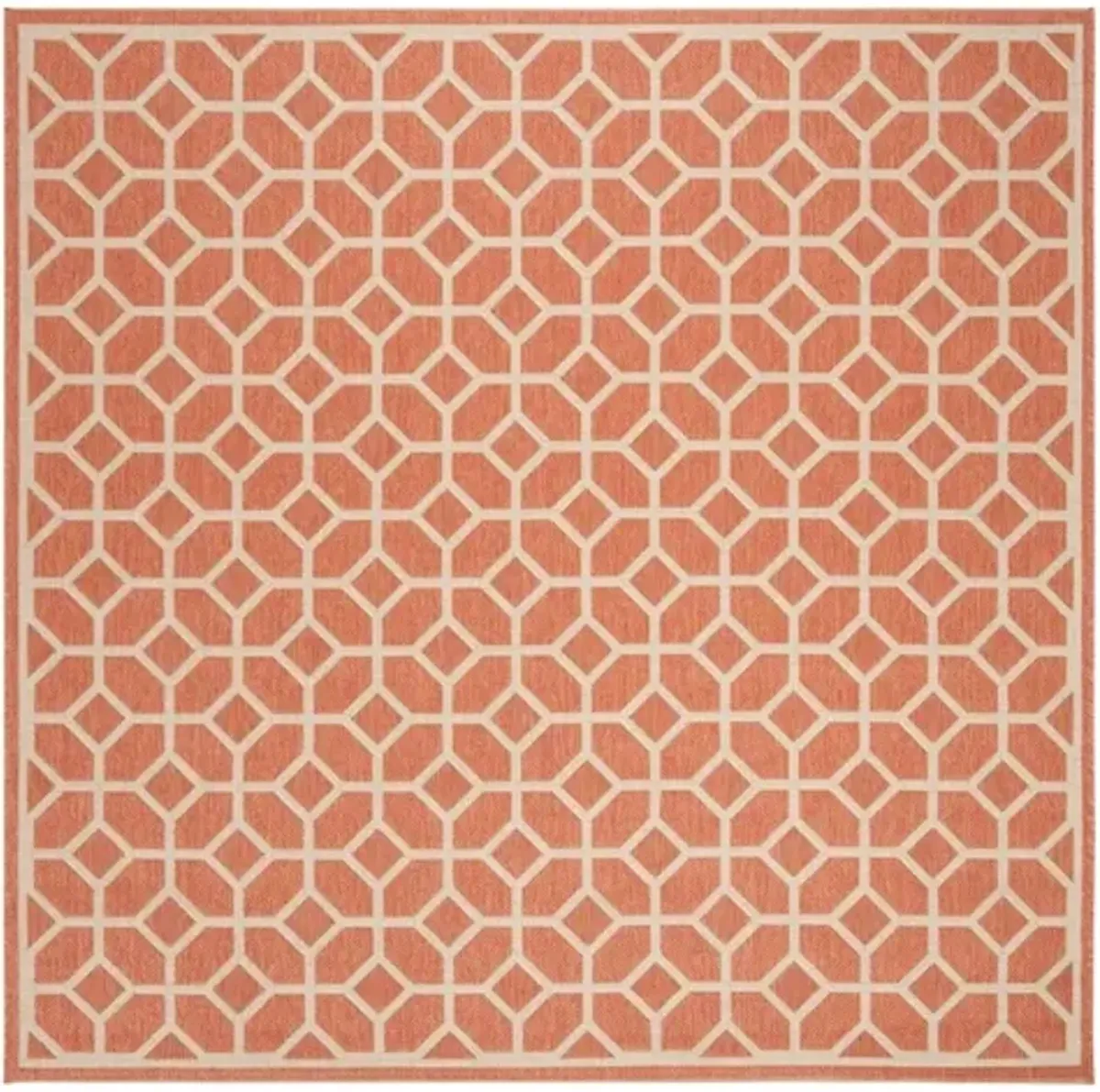 LINDEN 127 Collection LND127P-6SQ Rust / Creme 6'-7" X 6'-7" Square