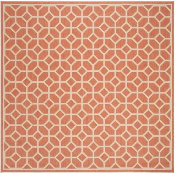 LINDEN 127 Collection LND127P-6SQ Rust / Creme 6'-7" X 6'-7" Square