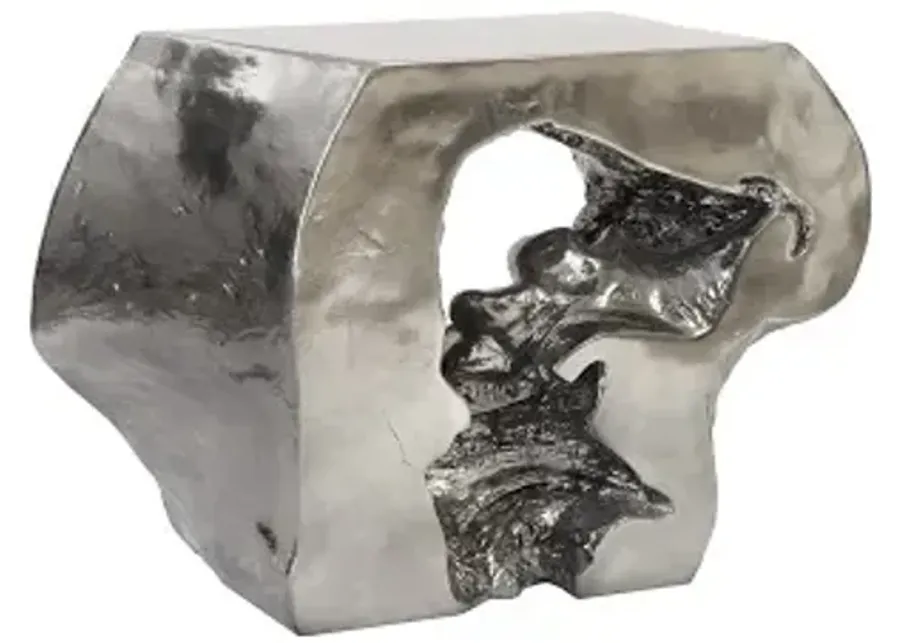 plateada hollow console, liquid silver