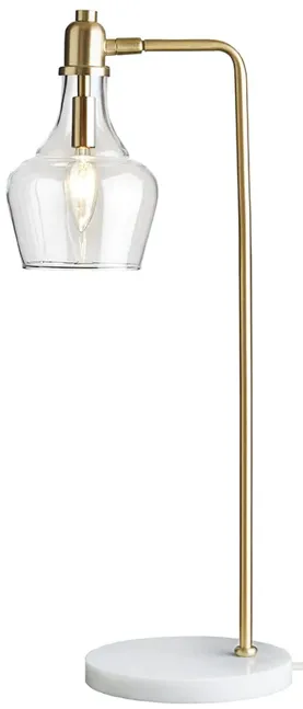 Hampton Hill Auburn Gold 24" H Table Lamp with Marble Base