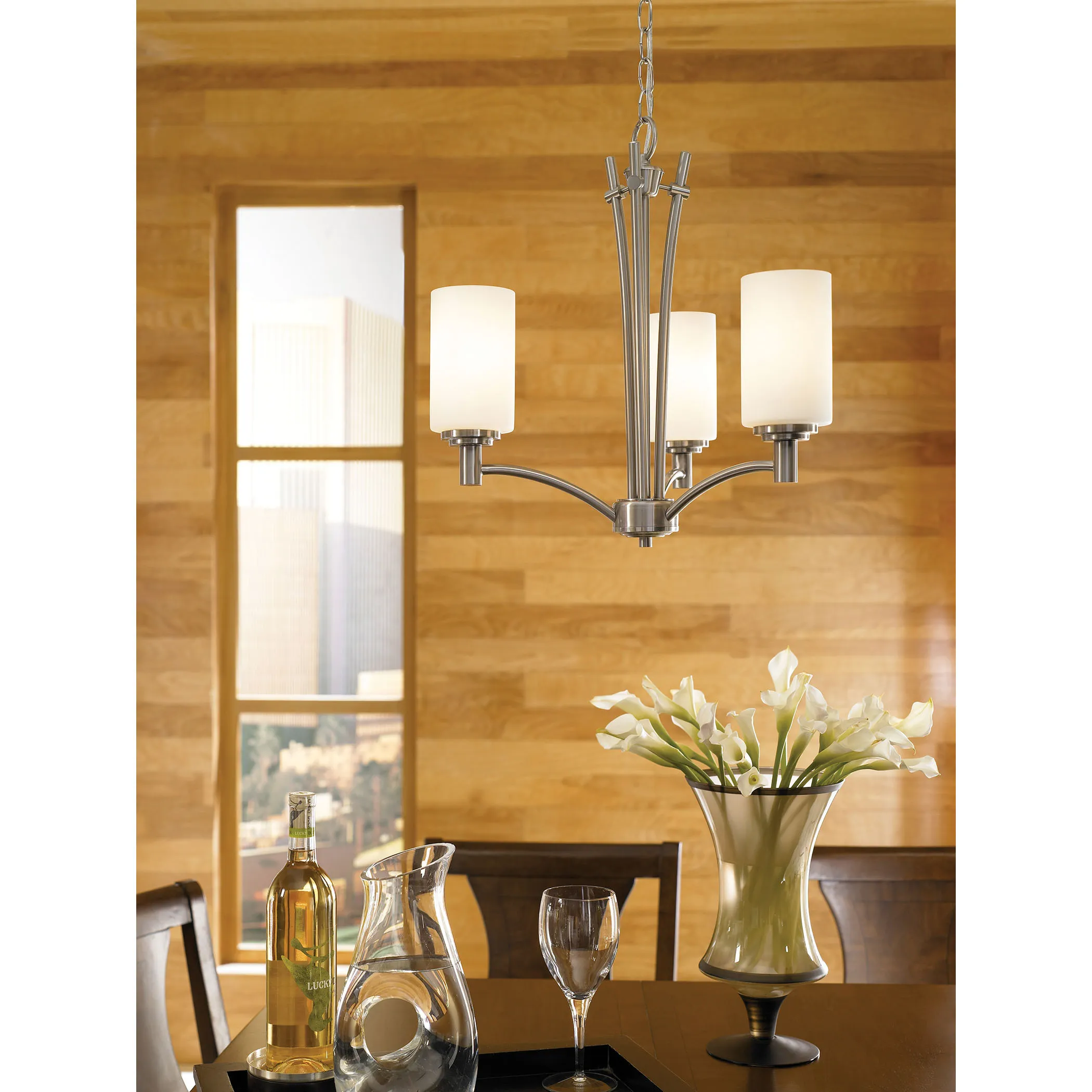 Pittman 20" Wide 3-Light Chandelier - Brushed Nickel