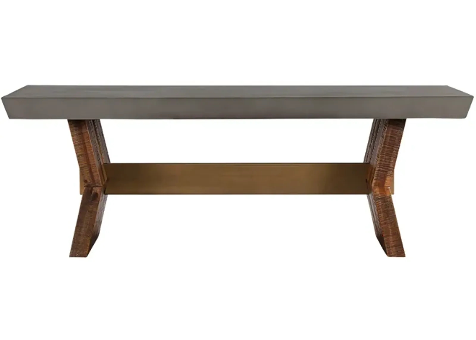 Picadilly Rectangle Dining Table in Acacia Wood and Concrete