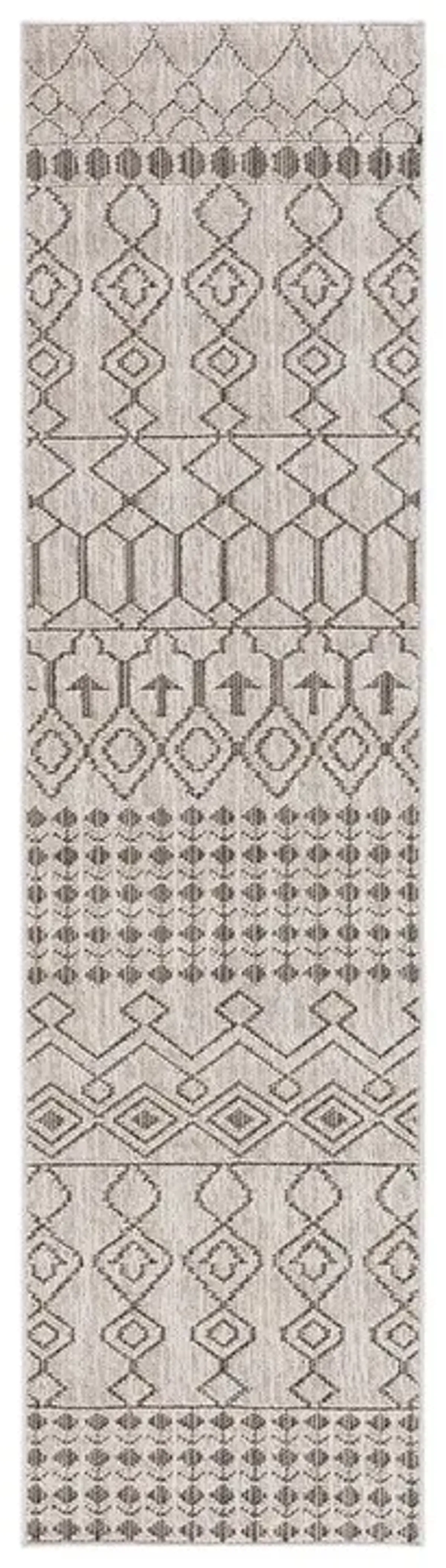 GLOBAL 212 Beige 2'-2' X 8' Runner Rug