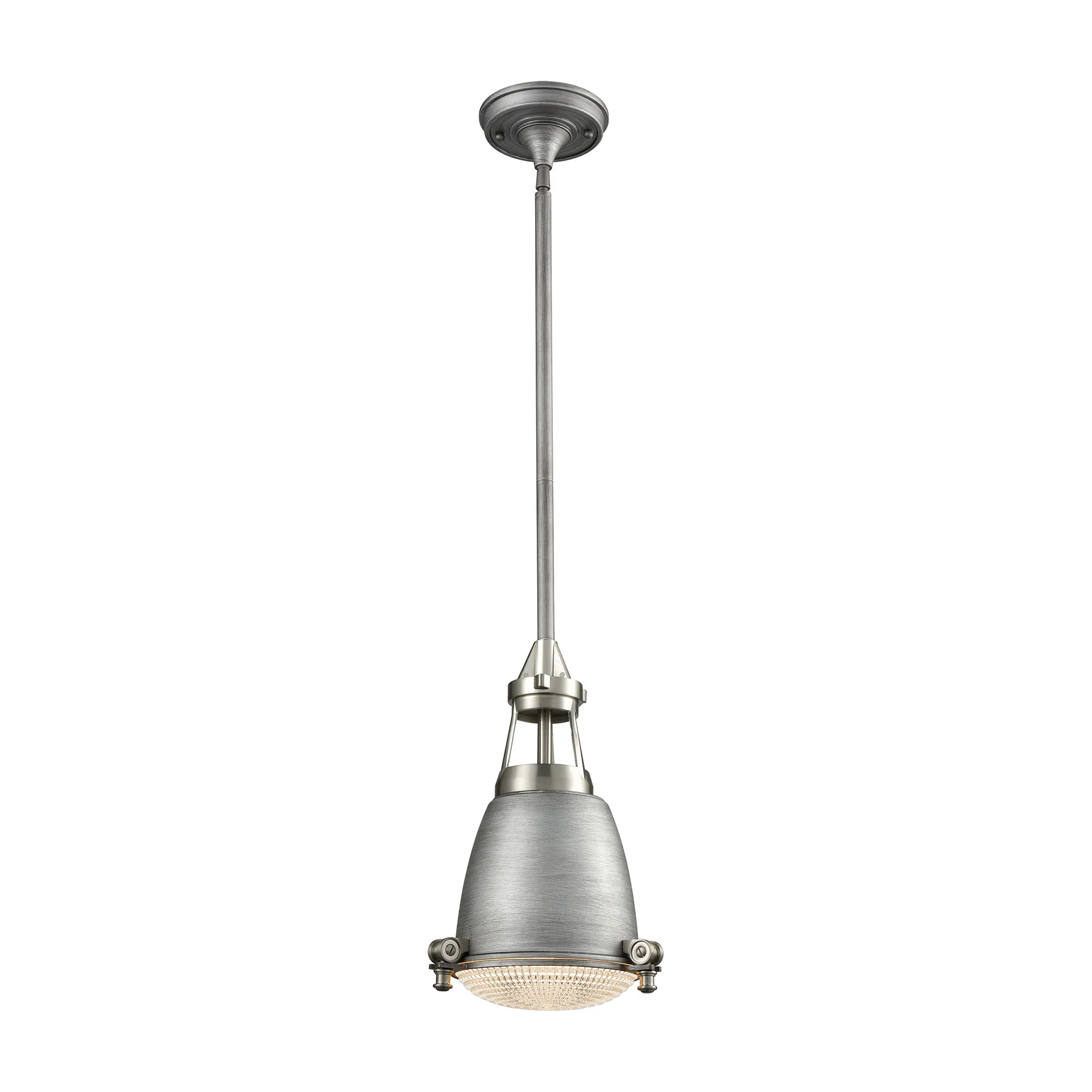 Sylvester 9" Wide 1-Light Mini Pendant - Satin Nickel