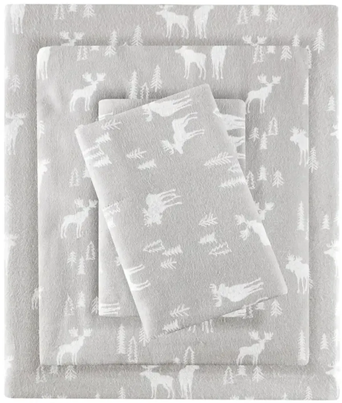 Woolrich Flannel Grey Moose Sheet Set