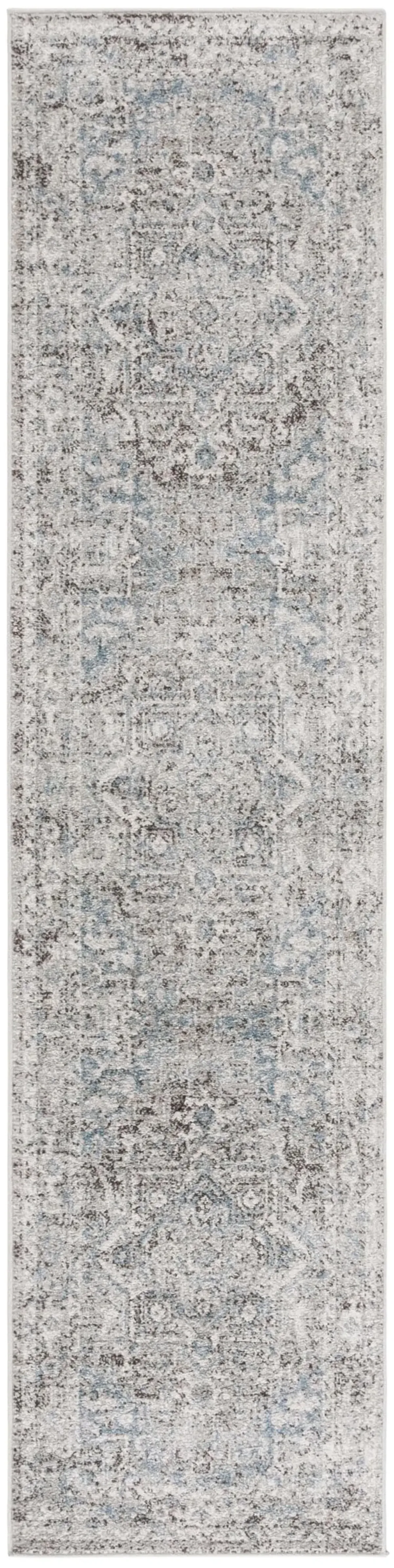 VINTAGE TABRIZ 208 GREY  2' x 8' Runner Rug