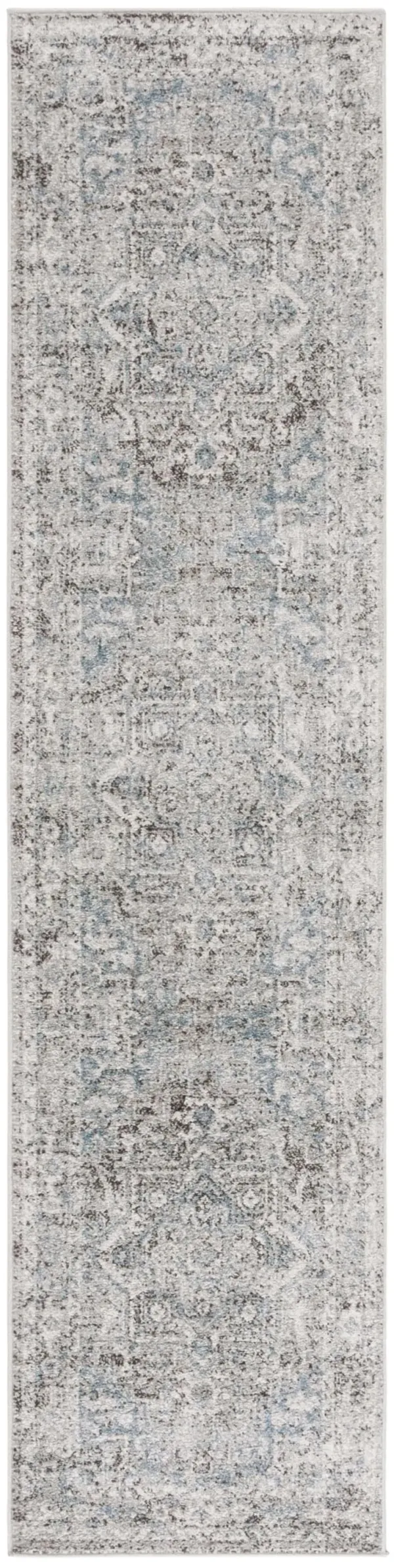 VINTAGE TABRIZ 208 GREY  2' x 8' Runner Rug
