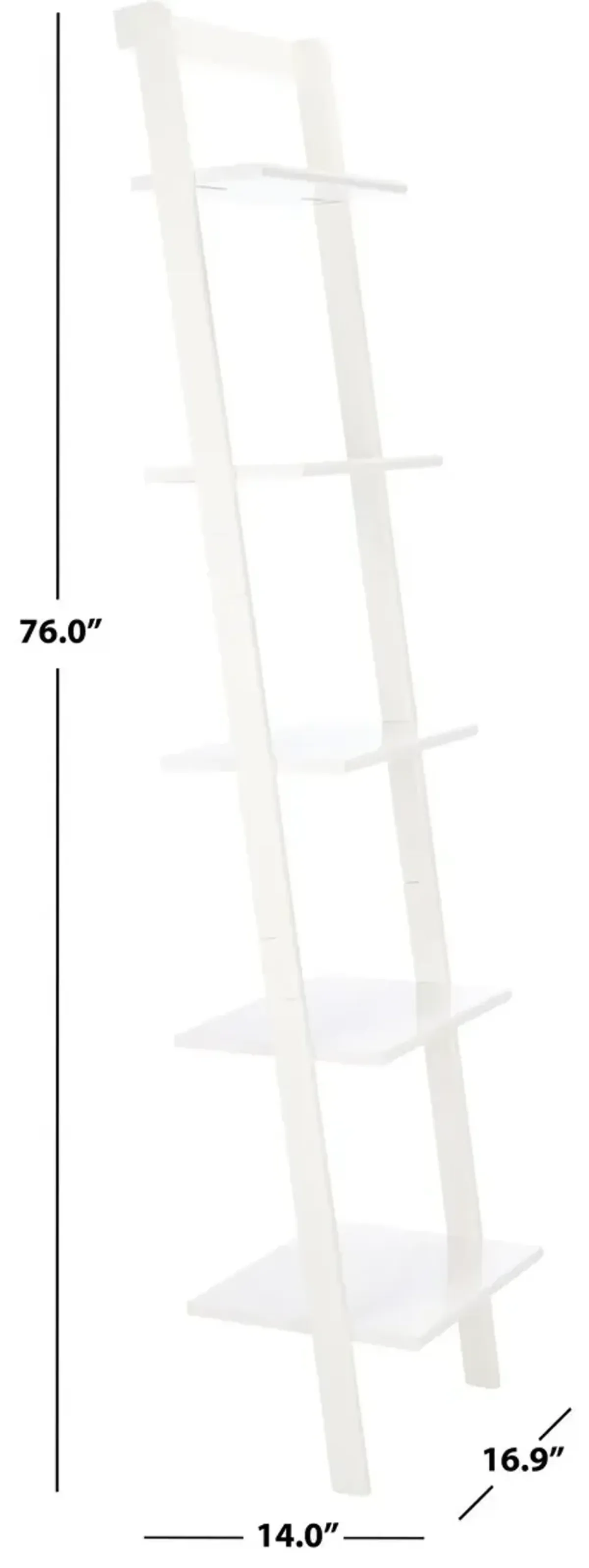 ALLAIRE 5 TIER LEANING ETAGERE